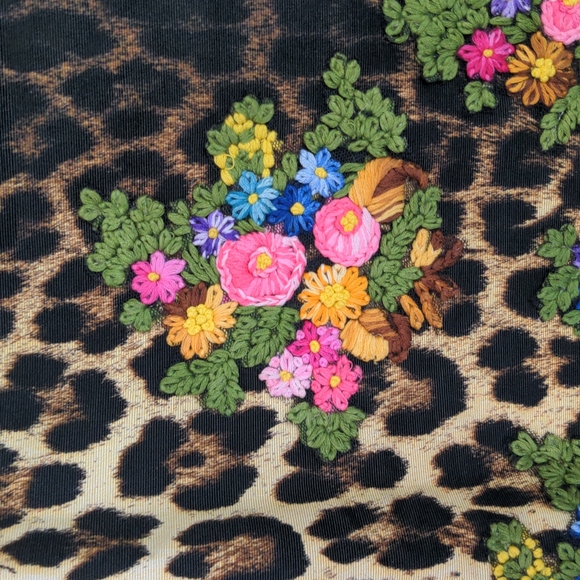 RARE Vintage 90s Moschino off runway leopard skirt 🙀 - Picture 3 of 10